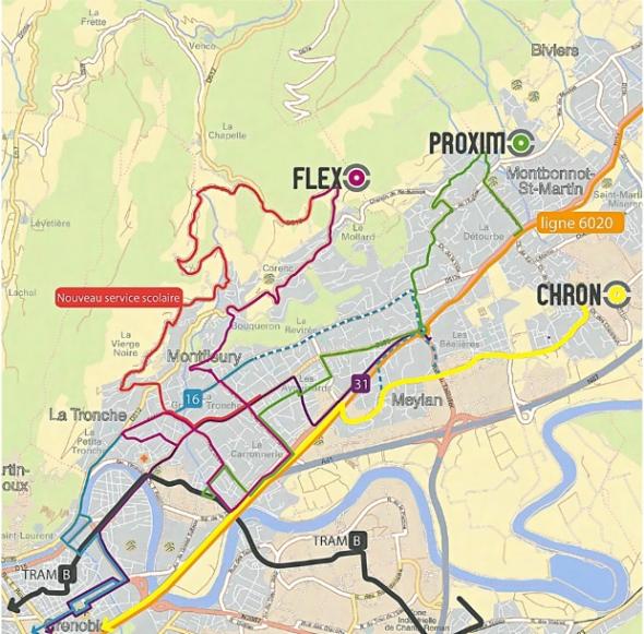 Restructuration du réseau SMTC sur Corenc, La Tronche et Meylan