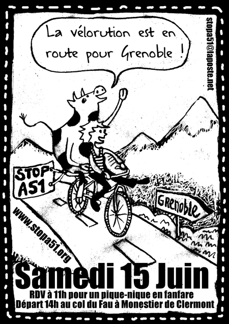 vélorution contre l'A51 du 15 juin 2013