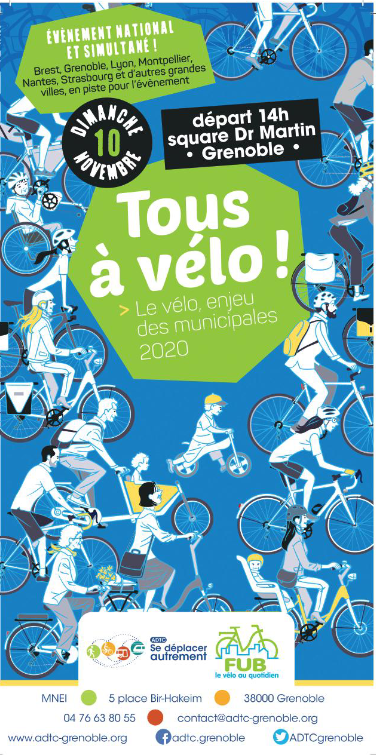 Véloparade « Tous à Vélo : le vélo, enjeu des municipales 2020 »