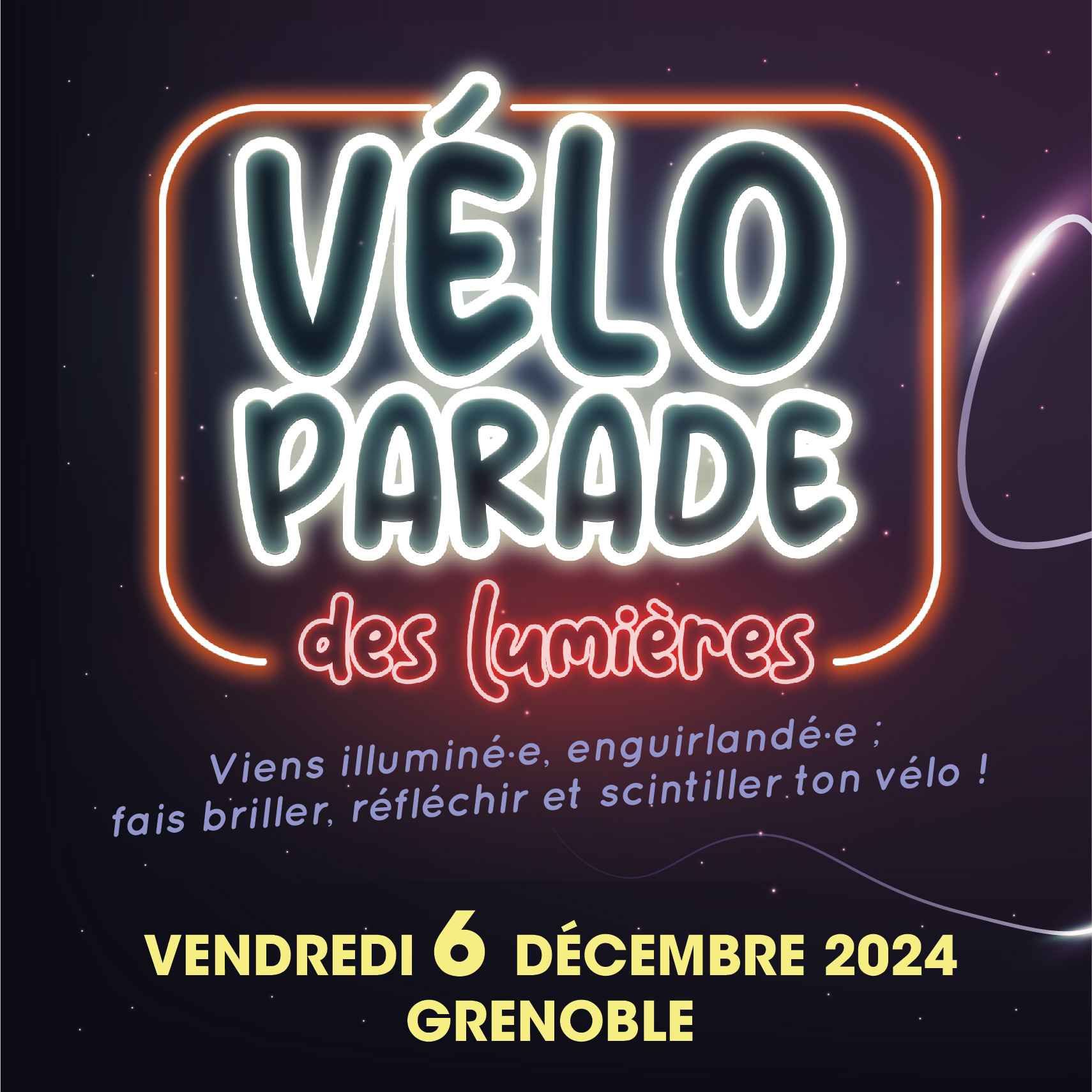 Véloparade des lumières vendredi 5 décembre